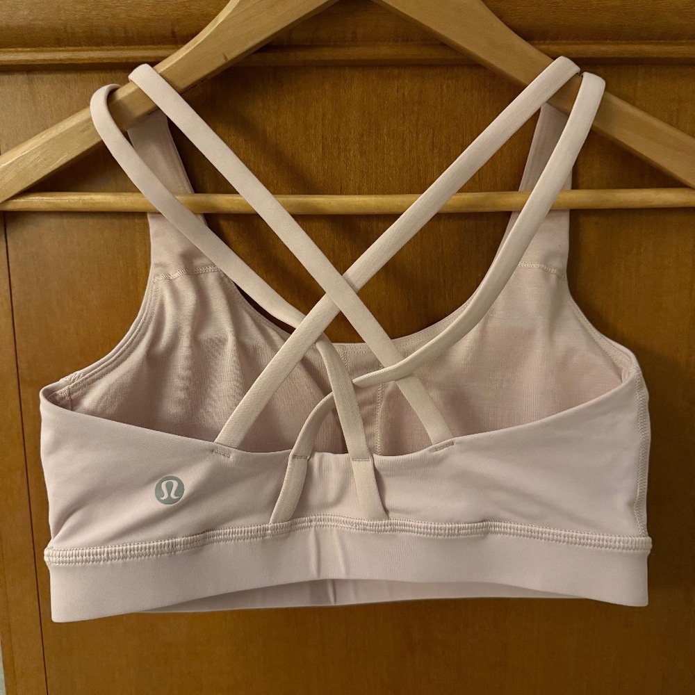 Lululemon Energy Bra, Powdered Rose, Size 4